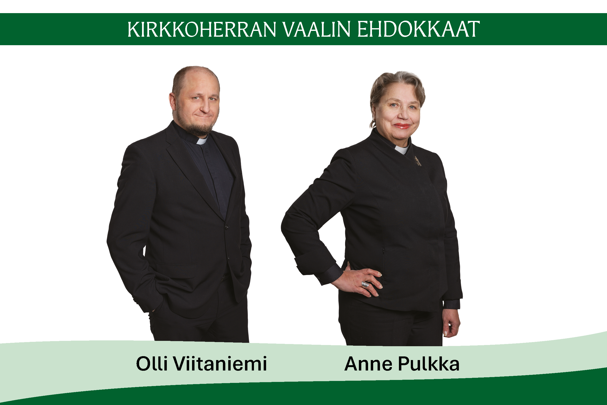 Vaalipaneeli Pastori Olli Viitaniemi, Pastori Anne Pulkka.