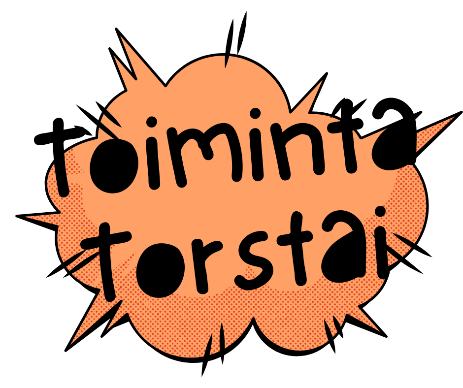 Toiminta torstai Kuvassa lukee toimintatorstai oranssilla taustalla